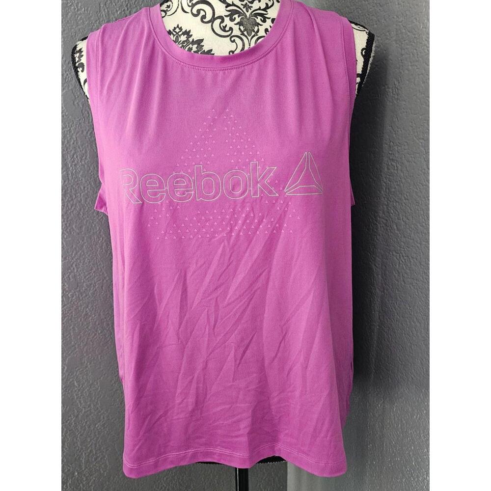 Women's Reebok Sleeveless Shirt Top Gym Workout Running Size X Large Purple XL